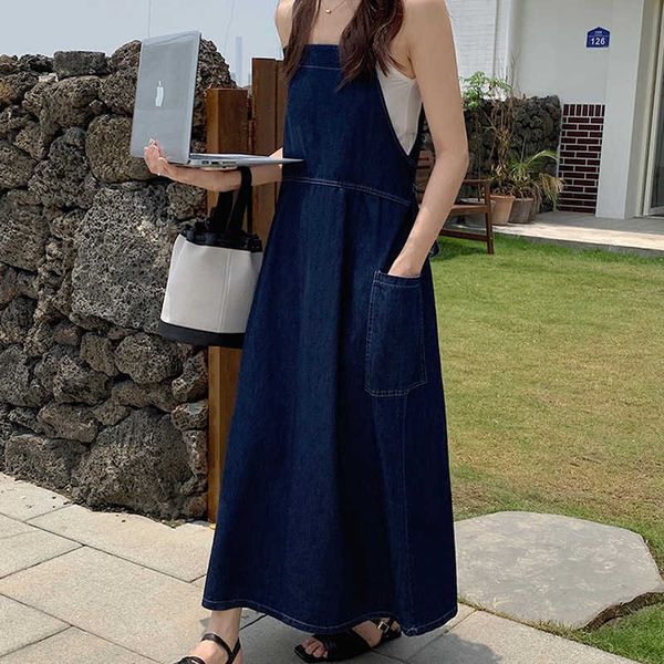 spring summer korean women sleeveless dress overall ladies vestidos denim robe simple loose pocket suspender dress ke896 210527, Black;gray
spring summer korean women sleeveless dress overall ladies vestidos denim robe simple loose pocket suspender dress ke896 210527, Black;gray