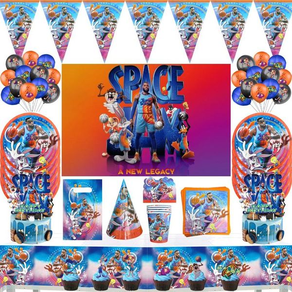 disposable dinnerware space jam theme kids birthday party tableware peper cup plate boys favors movie basketball star baby shower supplies 
disposable dinnerware space jam theme kids birthday party tableware peper cup plate boys favors movie basketball star baby shower supplies