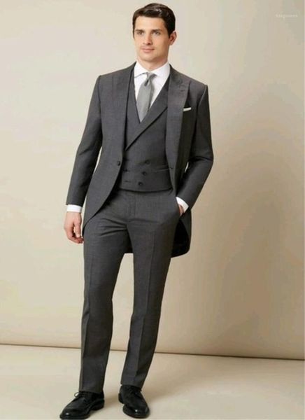 men's suits & blazers latest coat pants designs gray tailcoat buttoning formal custom groom gentleman wedding suit for men 3 pieces, White;black
men's suits & blazers latest coat pants designs gray tailcoat buttoning formal custom groom gentleman wedding suit for men 3 pieces, White;black