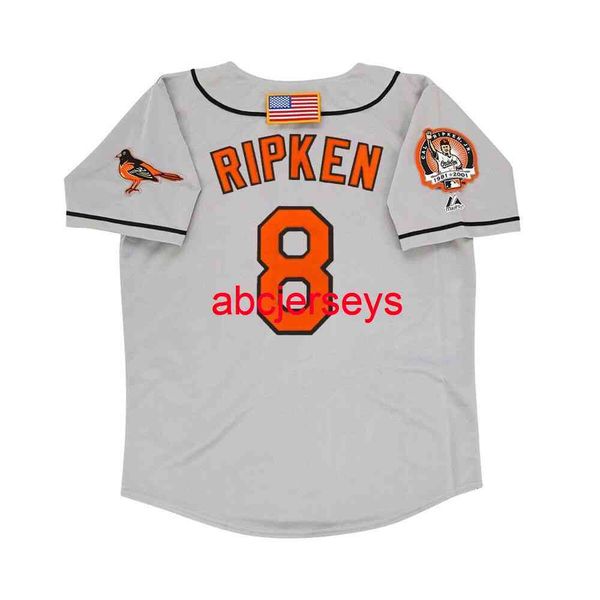 stitched custom cal ripken jr. 2001 grey road jersey w/ retirement patch add name number baseball jersey, Black
stitched custom cal ripken jr. 2001 grey road jersey w/ retirement patch add name number baseball jersey, Black