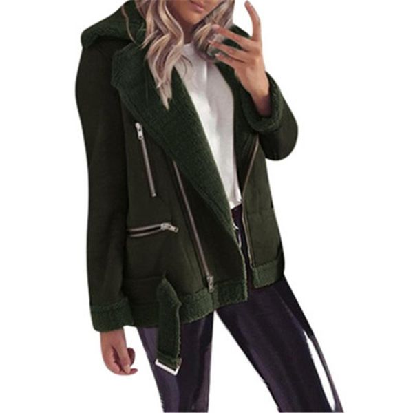 womens wool blends jacket fashion trend long sleeve cardigan zipper suede outerwear designer female winter lapel thicken casual slim coats, Black
womens wool blends jacket fashion trend long sleeve cardigan zipper suede outerwear designer female winter lapel thicken casual slim coats, Black