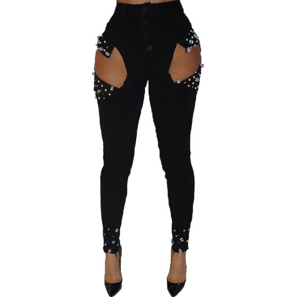 women's pants & capris 2021 winter women fashion high waist leggings skinny trousers hole night wear club with pearl sweatpants gl8262, Black;white
women's pants & capris 2021 winter women fashion high waist leggings skinny trousers hole night wear club with pearl sweatpants gl8262, Black;white