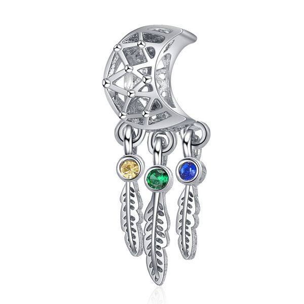 1pcs hollow moon dream catcher pendant diy beads adapting to original pandora charm bracelet ladies jewelry making gifts, Silver
1pcs hollow moon dream catcher pendant diy beads adapting to original pandora charm bracelet ladies jewelry making gifts, Silver