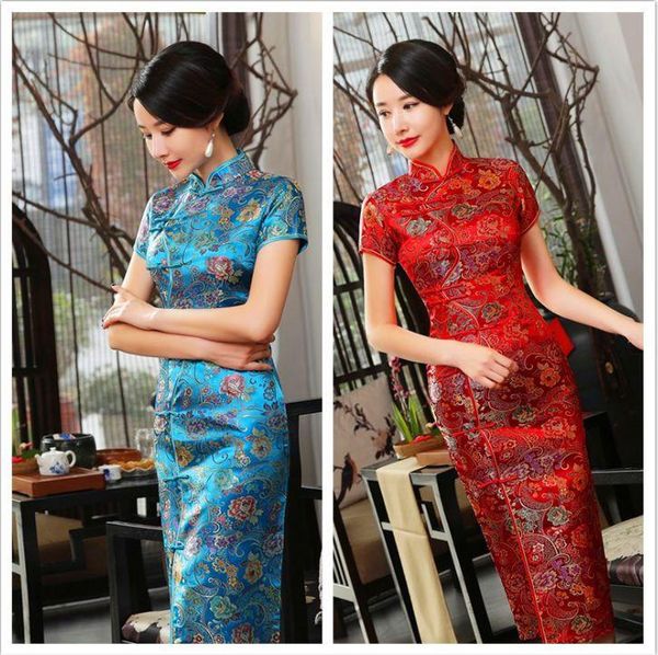 women arrival dress chinese traditional style satin long cheongsam evening flower qipao s l xl 2xl 3xl ethnic clothing, Red
women arrival dress chinese traditional style satin long cheongsam evening flower qipao s l xl 2xl 3xl ethnic clothing, Red