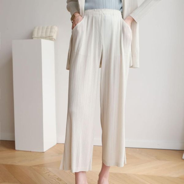 miyake spring summer and autumn pleated individual casual loose capris straight pants pleats oggers women femme women's &, Black;white
miyake spring summer and autumn pleated individual casual loose capris straight pants pleats oggers women femme women's &, Black;white