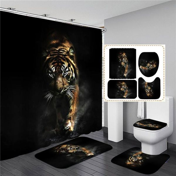 shower curtains black tiger animals printed curtain set bathroom bathing screen anti-slip toilet lid cover carpet rugs kitchen home decor
shower curtains black tiger animals printed curtain set bathroom bathing screen anti-slip toilet lid cover carpet rugs kitchen home decor