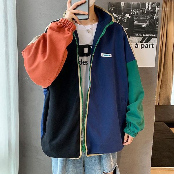 lapel jacket wear fashionable baseball uniform on both sides loose contrast color casual men's jackets, Black;brown
lapel jacket wear fashionable baseball uniform on both sides loose contrast color casual men's jackets, Black;brown