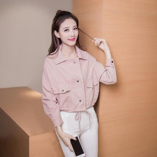 autumn winter korean loose long sleeved short jacket women outerwear solid coat women's jackets, Black;brown
autumn winter korean loose long sleeved short jacket women outerwear solid coat women's jackets, Black;brown