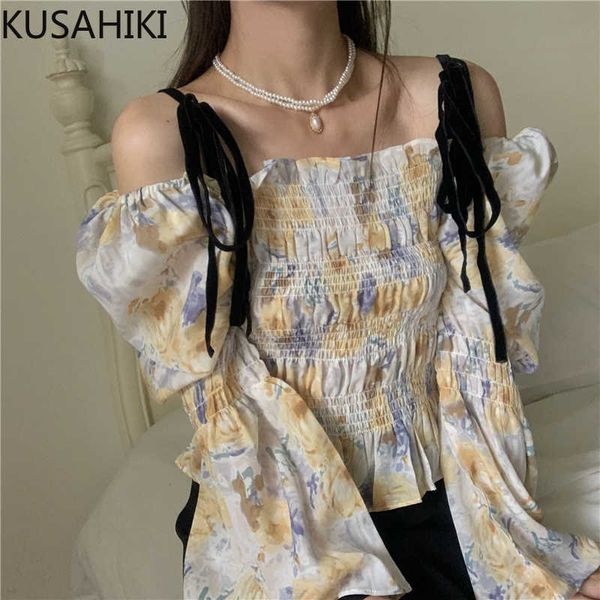kusahiki chiffon printing womens pleated stretch slim short shirts korean bow tie strapless puff sleeve blouse 6h302 210602, White
kusahiki chiffon printing womens pleated stretch slim short shirts korean bow tie strapless puff sleeve blouse 6h302 210602, White