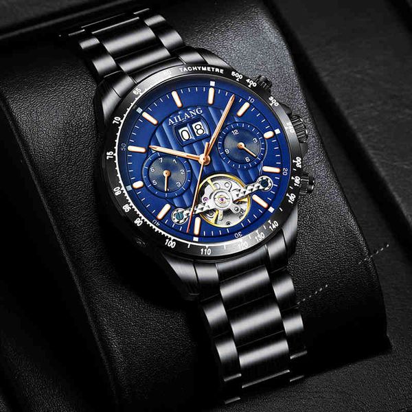 2021 new ailang real watch male mechanical watertight hollow automatic black technology hong kong style, Slivery;brown
2021 new ailang real watch male mechanical watertight hollow automatic black technology hong kong style, Slivery;brown
