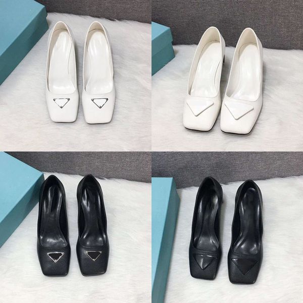 designer square toe dress shoes triangle elegant women genuine leather 6cm high-heeled party pumps white black with box 
designer square toe dress shoes triangle elegant women genuine leather 6cm high-heeled party pumps white black with box