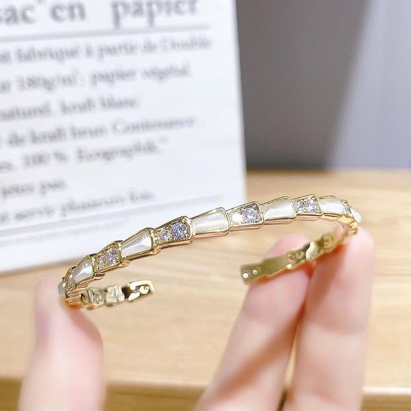 bangle luxury lady rose gold snake bone bracelet fashion open exquisite simple jewelry gift, Black
bangle luxury lady rose gold snake bone bracelet fashion open exquisite simple jewelry gift, Black