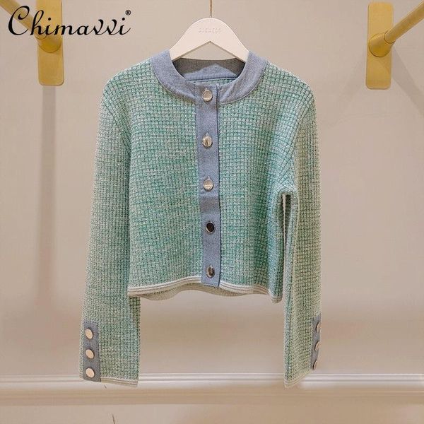 women's jackets sweet girl women fashion stitching contrast color round neck green knitted all-match loose long sleeve cardigan, Black;brown
women's jackets sweet girl women fashion stitching contrast color round neck green knitted all-match loose long sleeve cardigan, Black;brown