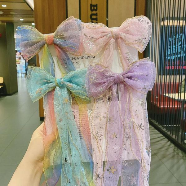 korean version of the hair card rainbow ribbon bow hairpin net yarn with scalp ribs tiara headdress for girls accessories, Slivery;white
korean version of the hair card rainbow ribbon bow hairpin net yarn with scalp ribs tiara headdress for girls accessories, Slivery;white