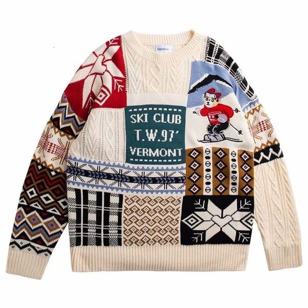 men's sweaters bear embroidered sweater for men and women, christmas block color sweater, korean fashion, autumn , large size, hip hop, White;black
men's sweaters bear embroidered sweater for men and women, christmas block color sweater, korean fashion, autumn , large size, hip hop, White;black
