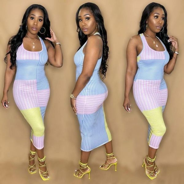 casual dresses women colorful patchwork striped long dress o-neck stretchy bodycon maxi fashion vetstidos 2021 summer outfits, Black;gray
casual dresses women colorful patchwork striped long dress o-neck stretchy bodycon maxi fashion vetstidos 2021 summer outfits, Black;gray