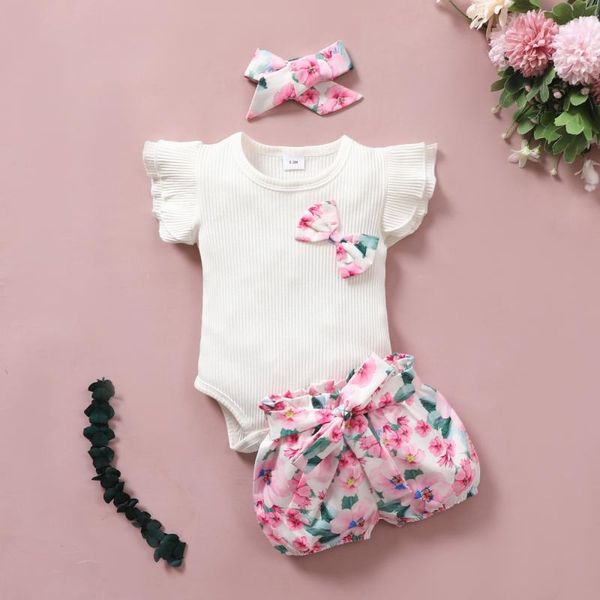 0-24m 3pcs summer born baby girl adorable flare sleeve romper floral print shorts headband outfits clothes clothing sets, White
0-24m 3pcs summer born baby girl adorable flare sleeve romper floral print shorts headband outfits clothes clothing sets, White