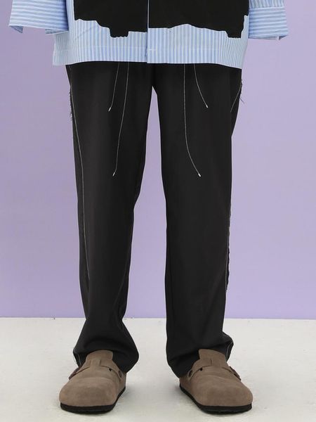 men's pants 2021 men women's clothing catwalk original planetary ray knife cut radian bright line casual trousers plus size costum, Black
men's pants 2021 men women's clothing catwalk original planetary ray knife cut radian bright line casual trousers plus size costum, Black