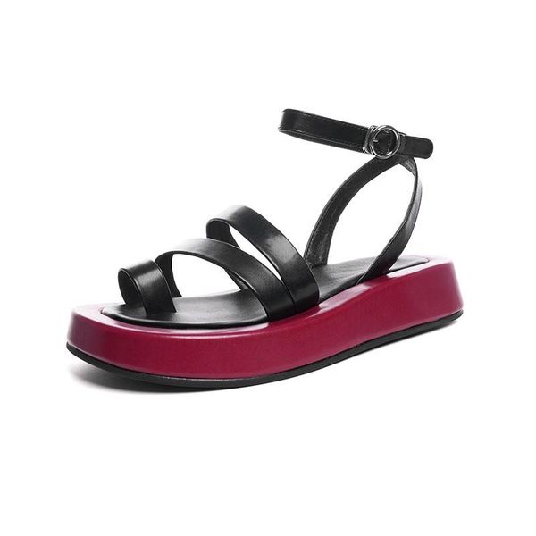 genuine leather casual sandals women buckle strap platform black white summer ladies mix color footwear ft1542
genuine leather casual sandals women buckle strap platform black white summer ladies mix color footwear ft1542