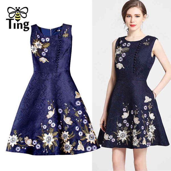vintage elegant embroidery flower jacquard a line knee length dress summer casual vestidos plus size 210513, Black;gray
vintage elegant embroidery flower jacquard a line knee length dress summer casual vestidos plus size 210513, Black;gray