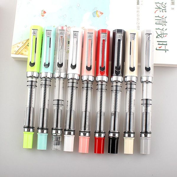 fountain pens student practise calligraphy plastic transparent pen f nib 0.5mm hooded 0.38mm color ink school supplies
fountain pens student practise calligraphy plastic transparent pen f nib 0.5mm hooded 0.38mm color ink school supplies