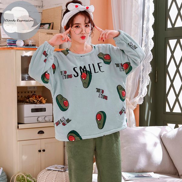 2021winter warm flannel elegant women sleepwear pajamas lady cartoon print pajama set pullover coral fleece pijamas mujer home suits, Black;red
2021winter warm flannel elegant women sleepwear pajamas lady cartoon print pajama set pullover coral fleece pijamas mujer home suits, Black;red