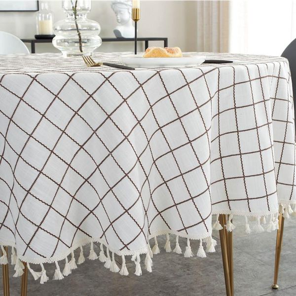 table cloth christmas round tablecloth for home party white cotton linen jacquard plaid tassels el wedding washable not fade
table cloth christmas round tablecloth for home party white cotton linen jacquard plaid tassels el wedding washable not fade