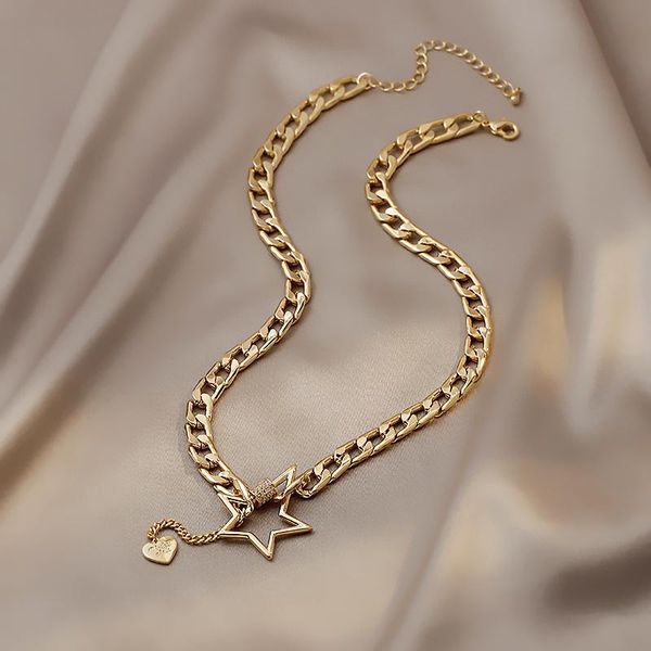 chokers light luxury niche design sense pentacle necklace women in 2021 collarbone chain ins hip hop accessories summer decoration, Golden;silver
chokers light luxury niche design sense pentacle necklace women in 2021 collarbone chain ins hip hop accessories summer decoration, Golden;silver