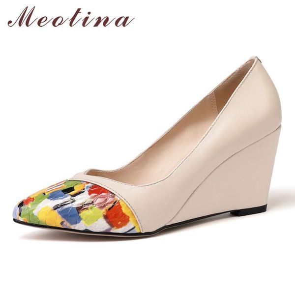 dress shoes meotina high heels women pumps natural genuine leather wedges heel party cow mixed colors lady size 39, Black
dress shoes meotina high heels women pumps natural genuine leather wedges heel party cow mixed colors lady size 39, Black