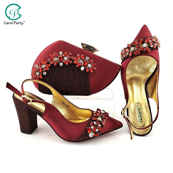 italian design 2021 arrival fashion special colorful crystal style nigerian women shoes and bag set in wine color for party dress, Black
italian design 2021 arrival fashion special colorful crystal style nigerian women shoes and bag set in wine color for party dress, Black