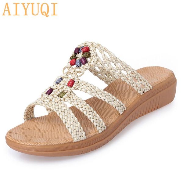 slippers aiyuqi women summer sandals wedge fashion shoes footwear flat 2021 casual large size 41 42 43 pu, Black
slippers aiyuqi women summer sandals wedge fashion shoes footwear flat 2021 casual large size 41 42 43 pu, Black