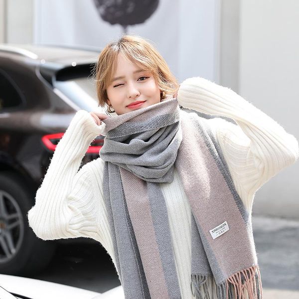 scarves stylish warm scarf autumn/winter faux cashmere vertical women's fashion tassel shawl and versatile, Blue;gray
scarves stylish warm scarf autumn/winter faux cashmere vertical women's fashion tassel shawl and versatile, Blue;gray