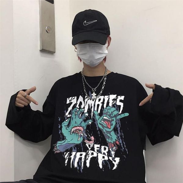 men's t-shirts punk spring streetwear fashion japanese style long sleeve hip hop casual tees female male high street o-neck t shirts, White;black
men's t-shirts punk spring streetwear fashion japanese style long sleeve hip hop casual tees female male high street o-neck t shirts, White;black