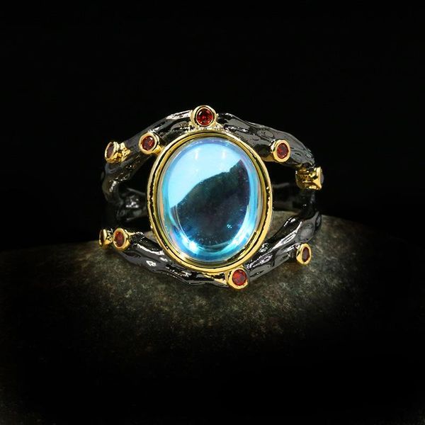 elegant line art winding moonstone double layer ladies ring italy black gold two-color jewelry 925 silver cluster rings, Golden;silver
elegant line art winding moonstone double layer ladies ring italy black gold two-color jewelry 925 silver cluster rings, Golden;silver