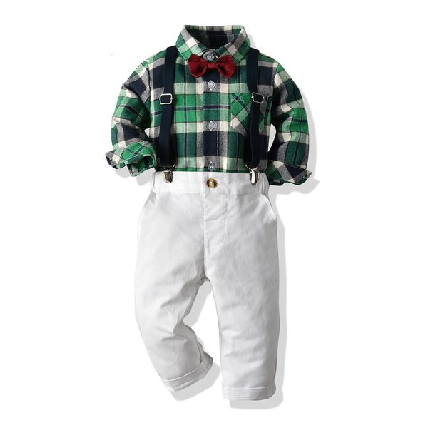 ins autumn and winter children's suspenders suit frosted plaid long sleeve shirt coat bow, Blue
ins autumn and winter children's suspenders suit frosted plaid long sleeve shirt coat bow, Blue