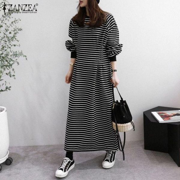 casual dresses fashion striped dress zanzea women long sleeve sundress autumn o neck maxi robe kaftan vestidos plus size, Black;gray
casual dresses fashion striped dress zanzea women long sleeve sundress autumn o neck maxi robe kaftan vestidos plus size, Black;gray