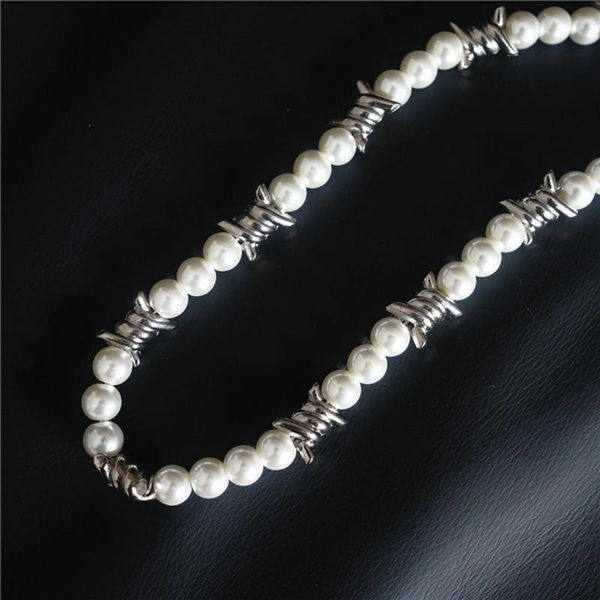 chains couple necklace eye-catching anti-fade alloy shiny imitation pearl stylish for women, Silver
chains couple necklace eye-catching anti-fade alloy shiny imitation pearl stylish for women, Silver