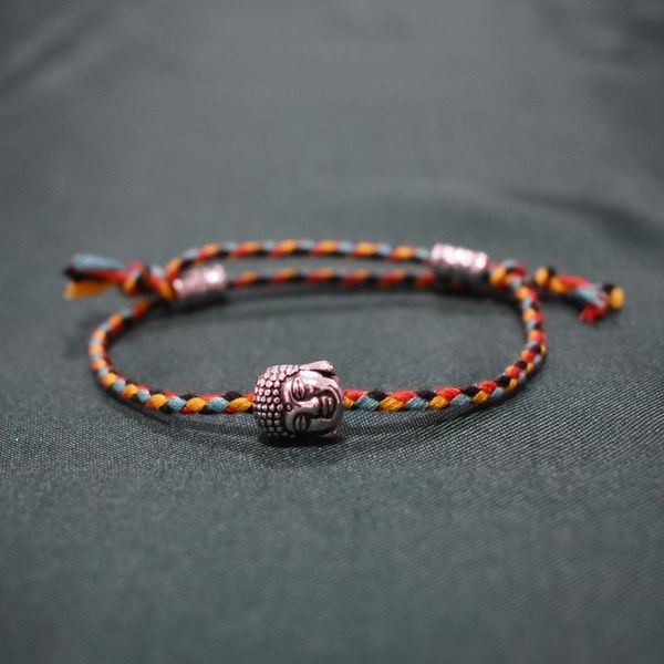 charm bracelets tibetan buddha head amulet thread woven rope for women friendship couple pendent bracelet men gift, Golden;silver 
charm bracelets tibetan buddha head amulet thread woven rope for women friendship couple pendent bracelet men gift, Golden;silver