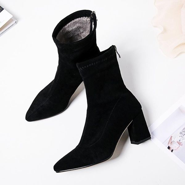 boots 2021 fashion women ankle solid colors pointed toe square high heels shoes simple autumn short woman, Black
boots 2021 fashion women ankle solid colors pointed toe square high heels shoes simple autumn short woman, Black