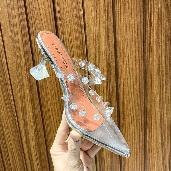 transparent crystal sandals shoes woman studded high heel clear goblet heels mules party, Black
transparent crystal sandals shoes woman studded high heel clear goblet heels mules party, Black