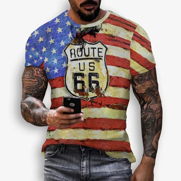 men's t-shirts european and american 66 series 2021 retro digital 3d printing short-sleeved fashion t-shirt for men women, White;black 
men's t-shirts european and american 66 series 2021 retro digital 3d printing short-sleeved fashion t-shirt for men women, White;black