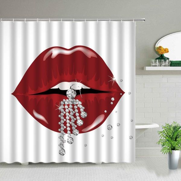 red lip shower curtain set bathroom screen waterproof fabric valentine's day bathtub home decor hanging curtains with hooks
red lip shower curtain set bathroom screen waterproof fabric valentine's day bathtub home decor hanging curtains with hooks