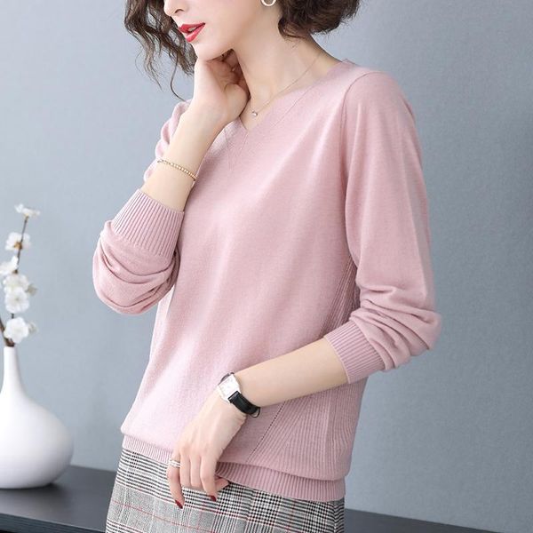 women's sweaters 2021 autumn winte v-neck long sleeve women solid color knitting ladies blue pullovers thin casual cotton wool, White;black
women's sweaters 2021 autumn winte v-neck long sleeve women solid color knitting ladies blue pullovers thin casual cotton wool, White;black
