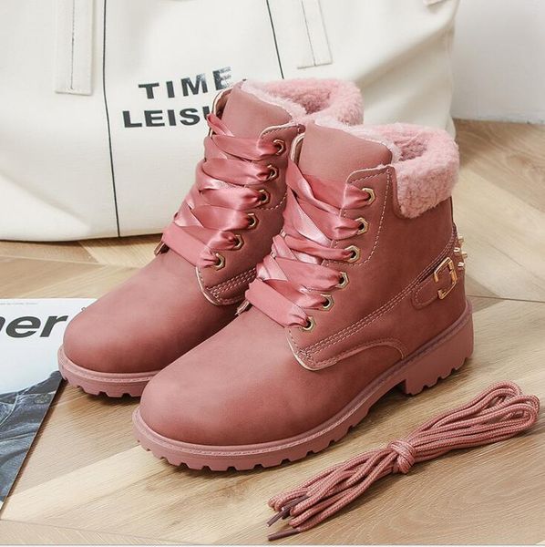 boots women winter platform pink lace up casual ankle booties round shoes snow size 43, Black
boots women winter platform pink lace up casual ankle booties round shoes snow size 43, Black