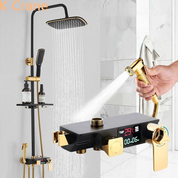 digital shower set bathroom smart thermostatic system cold led bath faucet square round tube spa rainfall black grifo sets
digital shower set bathroom smart thermostatic system cold led bath faucet square round tube spa rainfall black grifo sets