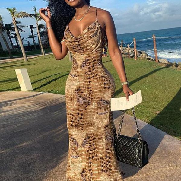 clothing snakeskin print maxi camis dress vacation summer cross backless v-neck bodycon long drop casual dresses, Black;gray
clothing snakeskin print maxi camis dress vacation summer cross backless v-neck bodycon long drop casual dresses, Black;gray