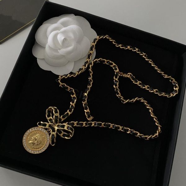 chokers medieval series leather woven bow knot beauty head gold coin necklace, Golden;silver
chokers medieval series leather woven bow knot beauty head gold coin necklace, Golden;silver