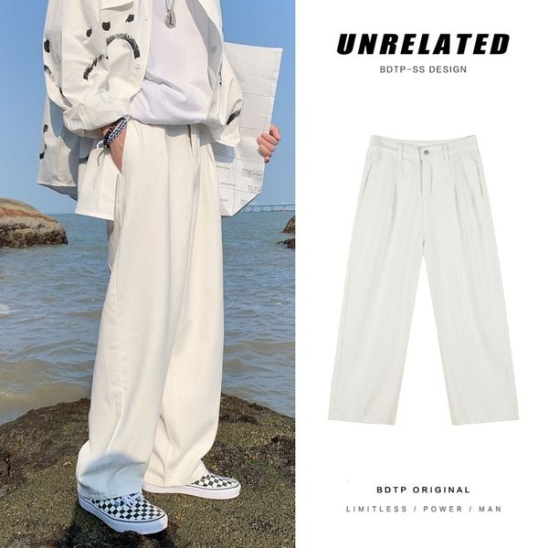 men's pants spring cotton wide-leg fashion white casual men streetwear korean loose hip-hop straight mens trousers nn04, Black
men's pants spring cotton wide-leg fashion white casual men streetwear korean loose hip-hop straight mens trousers nn04, Black