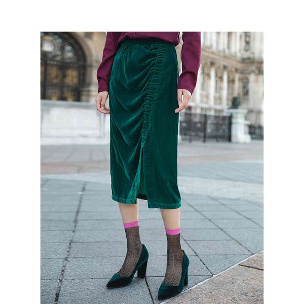 skirt women's high waist slim split hem retro green literature straight mid skirt nvon, Black
skirt women's high waist slim split hem retro green literature straight mid skirt nvon, Black