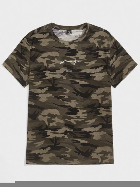men drop shoulder camo & letter pattern tee z6ya#, White;black
men drop shoulder camo & letter pattern tee z6ya#, White;black